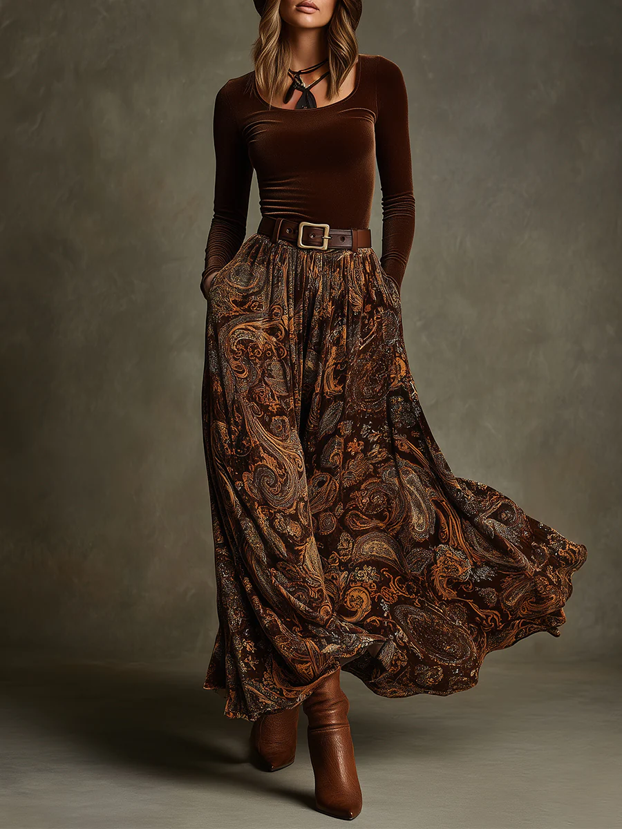 Francesca | Completo vintage con gonna maxi