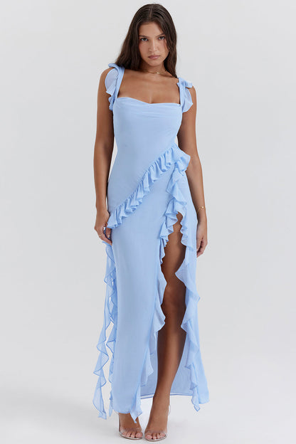 Antonella | Lungo scialle boho con volant