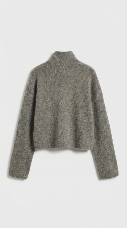 Heron - Double Breasted Fluffy Knitted Cardigan