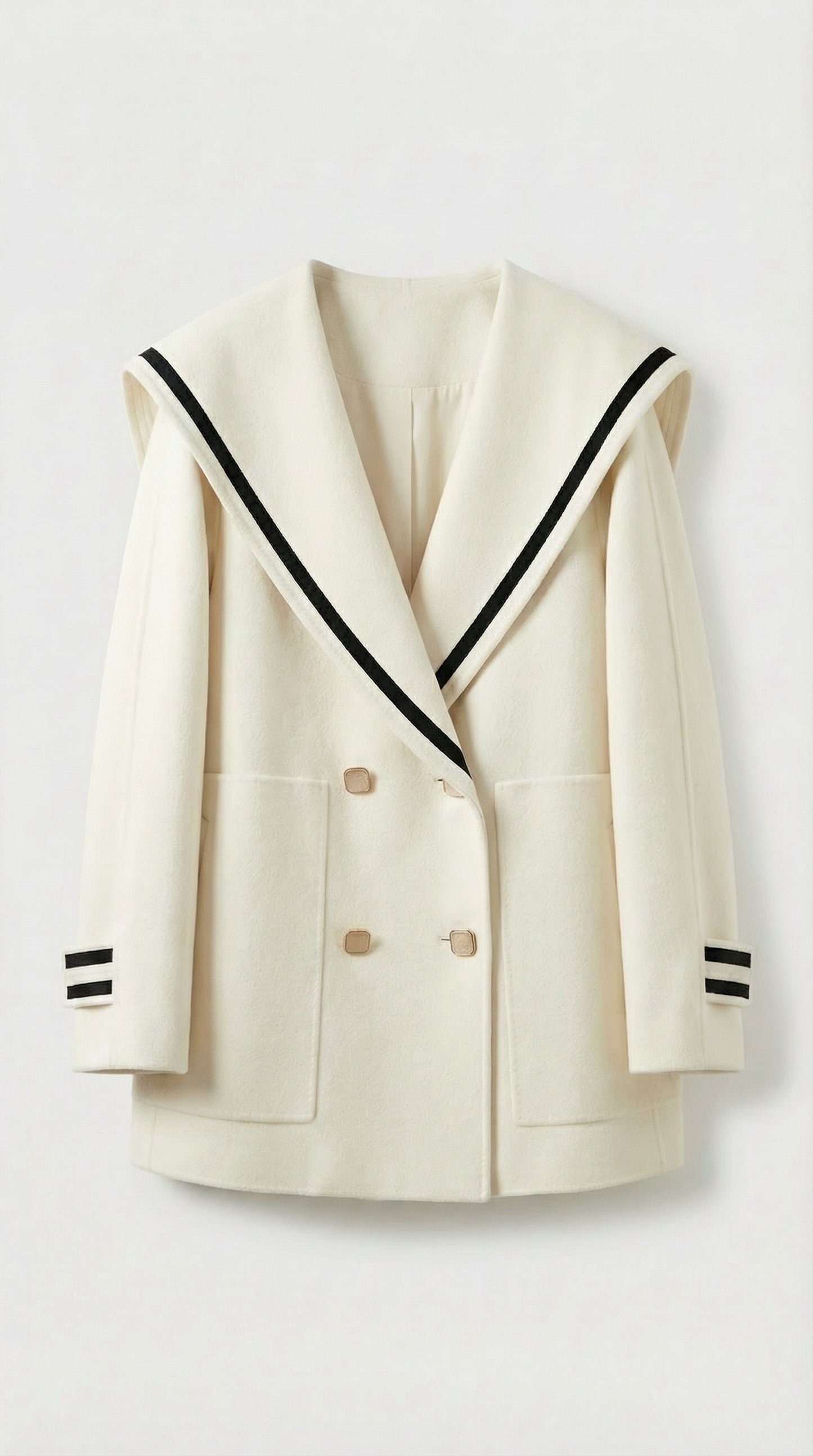 Frosta - Loose Sailor Coat with Large Pocket
