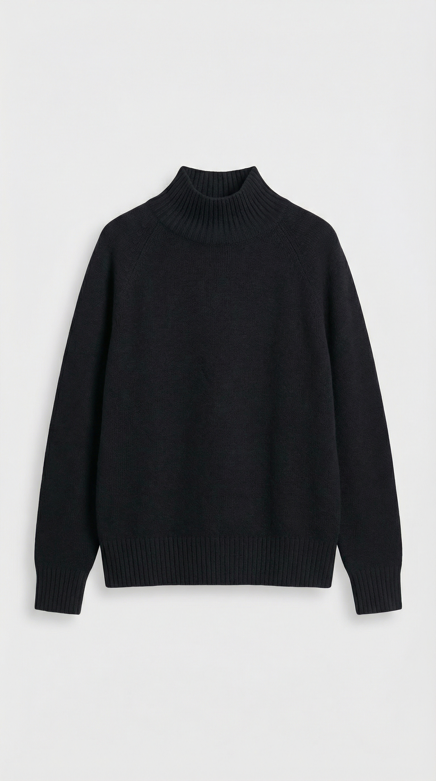 Vilo - 100% Wool Set with Thick Sweater and Wide Pants Black