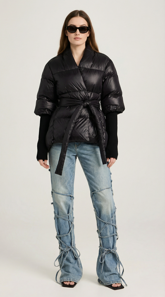 Gloria - Sculpted Down Wrap Jacket