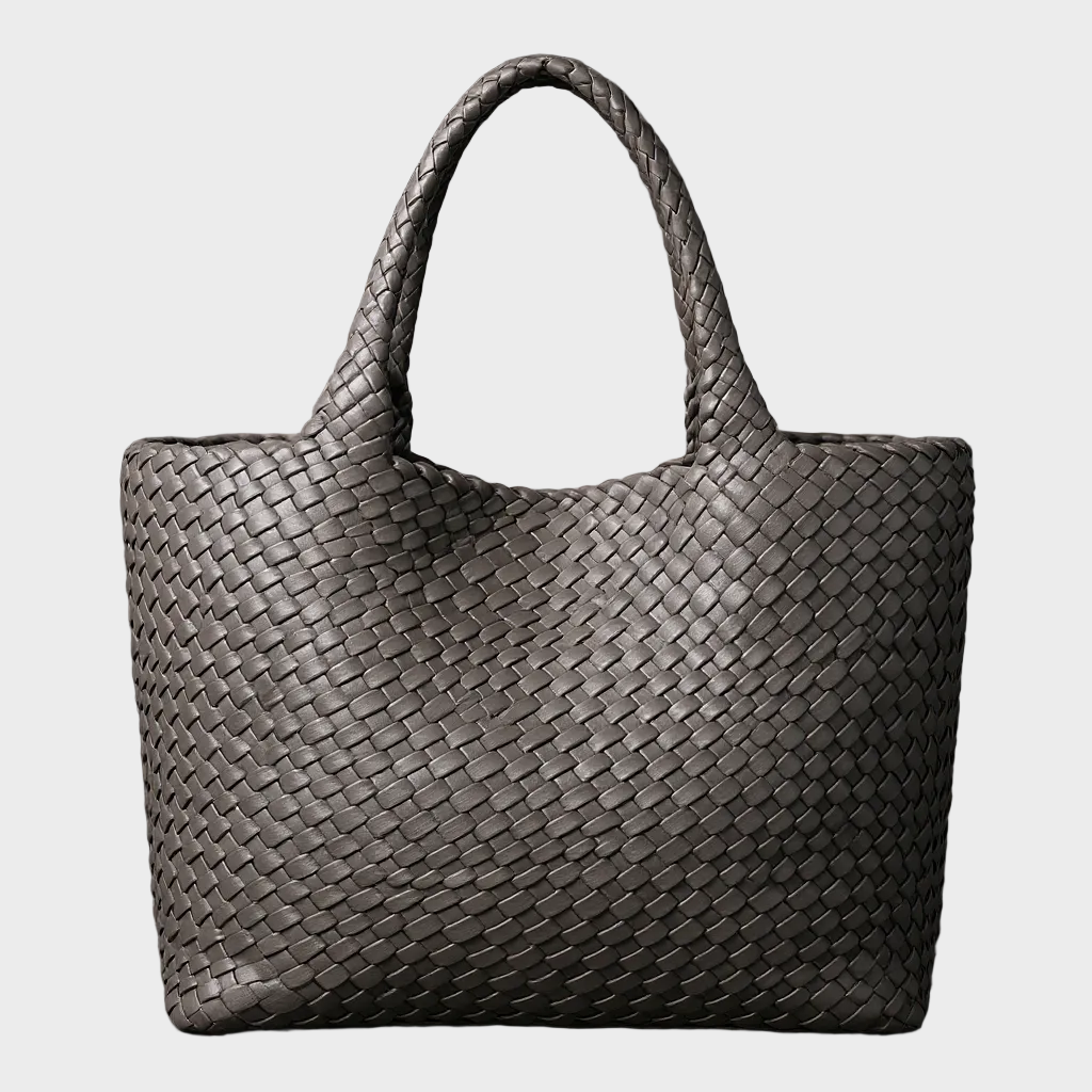 Intreccia | Borsa tote in lana e pelle lavorata a mano