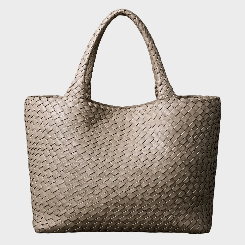 Intreccia | Borsa tote in lana e pelle lavorata a mano
