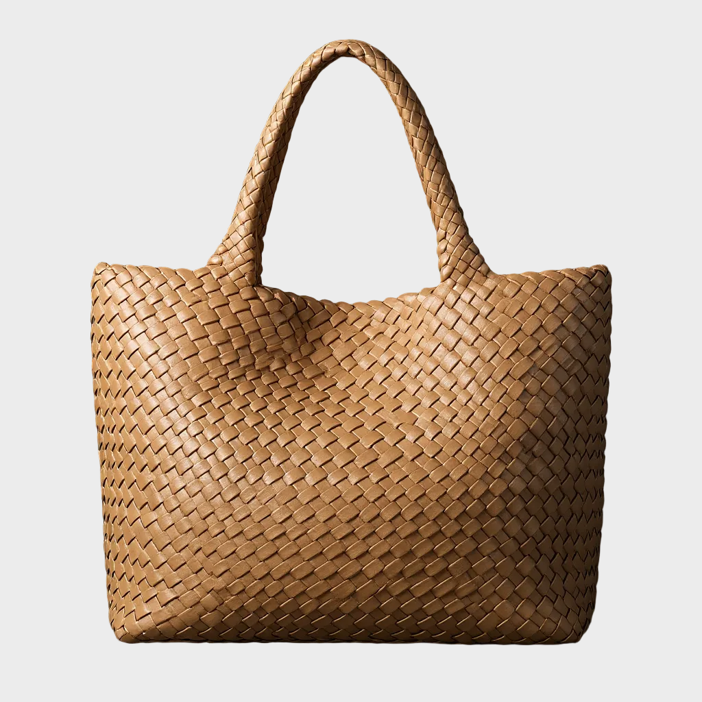 Intreccia | Borsa tote in lana e pelle lavorata a mano