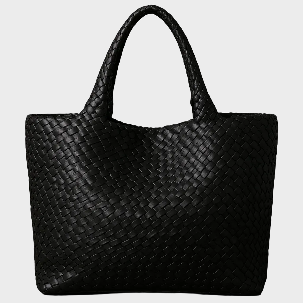 Intreccia | Borsa tote in lana e pelle lavorata a mano