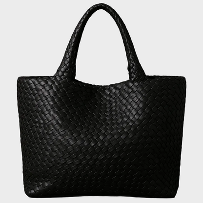 Intreccia | Borsa tote in lana e pelle lavorata a mano