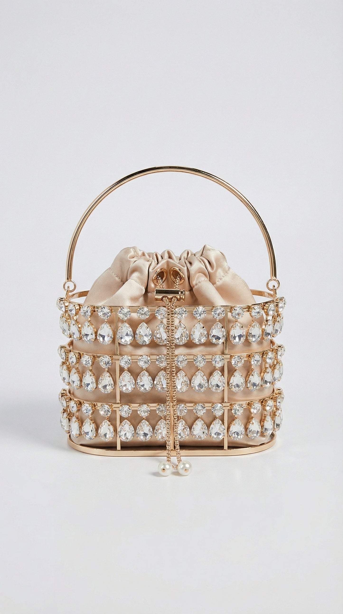 Solene - Luxury Diamond-Studded Crystal Bucket Bag