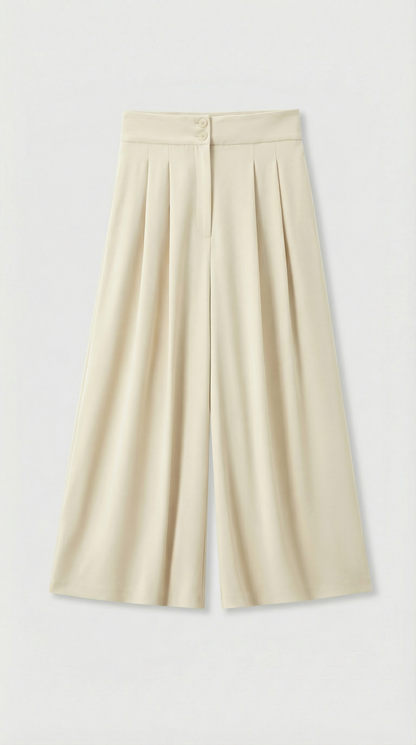 Epure - Wide-Leg Tailored Trousers Ivory