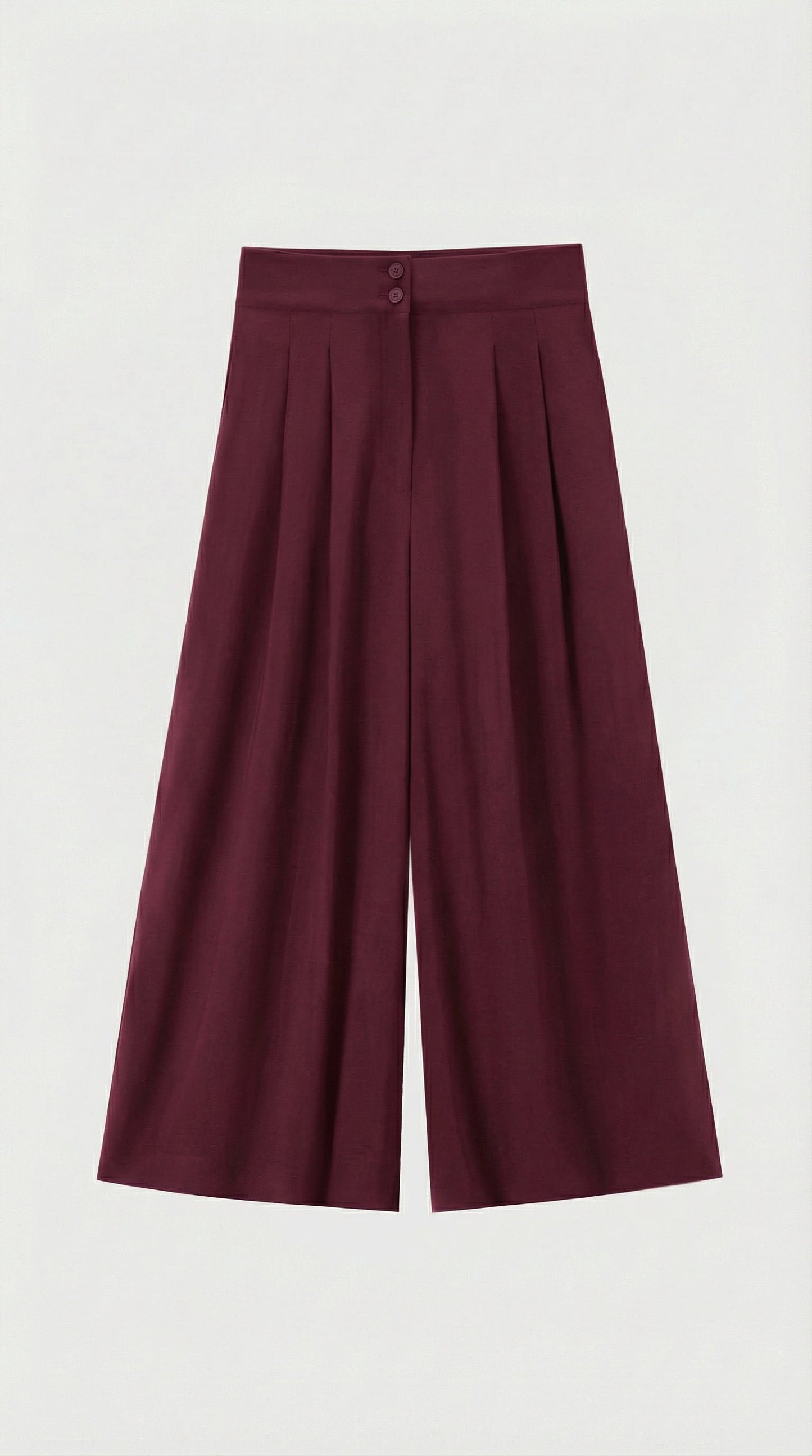 Epure - Wide-Leg Tailored Trousers Burgundy