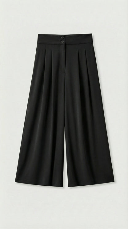 Epure - Wide-Leg Tailored Trousers Black