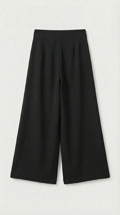 Epure - Wide-Leg Tailored Trousers Black