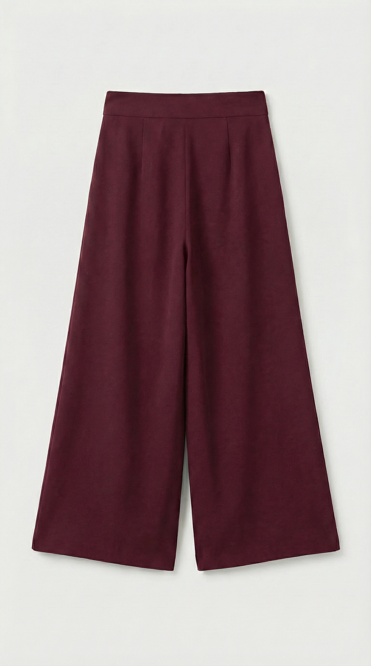 Epure - Wide-Leg Tailored Trousers Burgundy