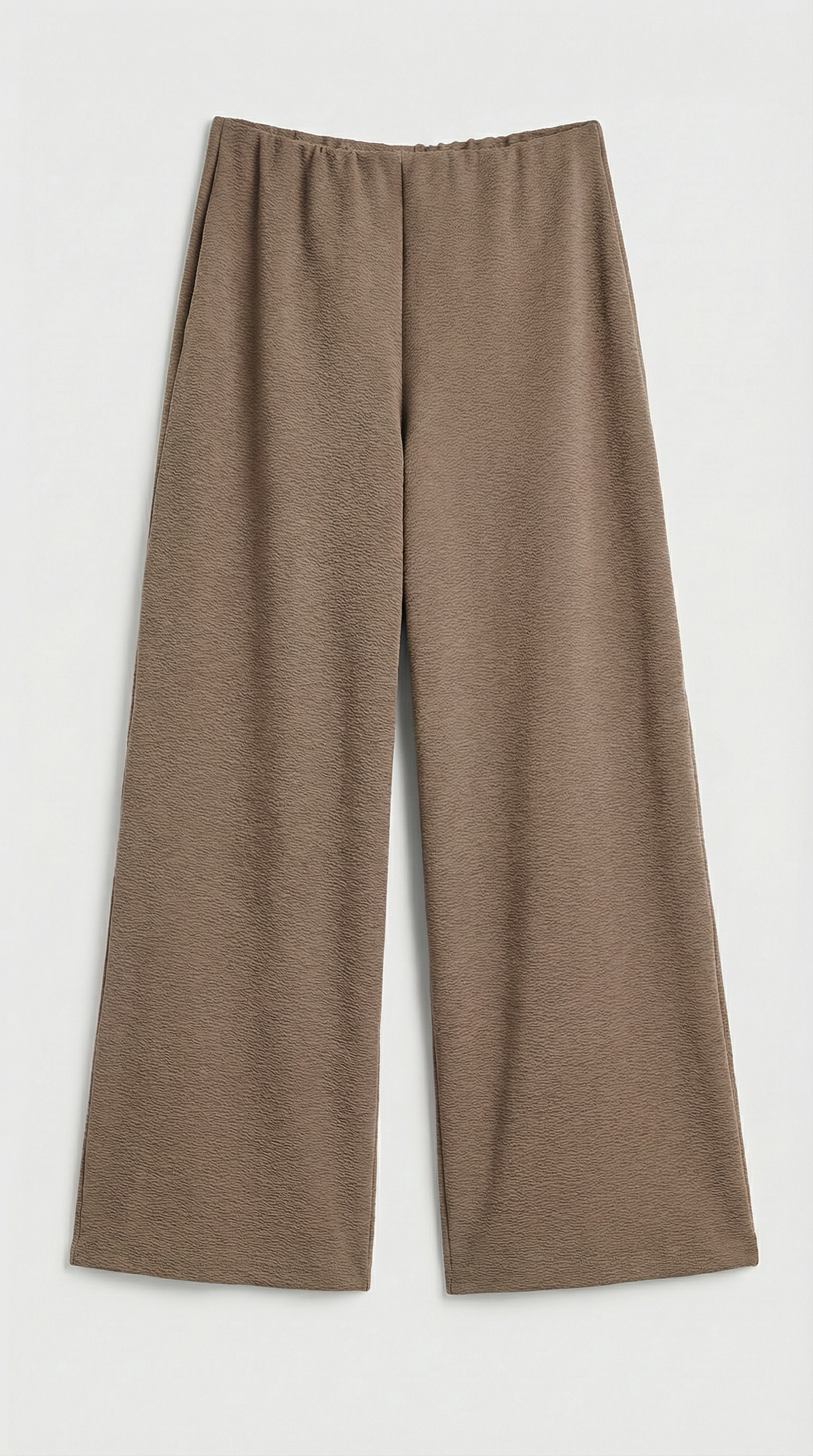 Liora - High-Waisted Fluid Wide-Leg Trousers Light Brown