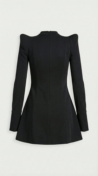 Muse - Sculptural Cut-Out Mini Dress with Gold Accents