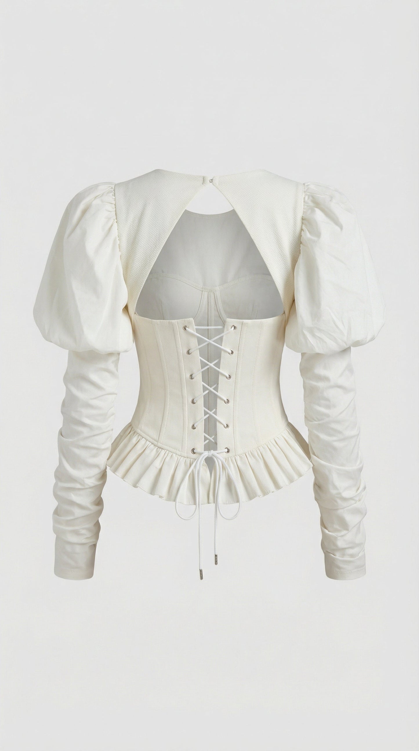Noble - Chic Fishbone Pleated Corselet Top
