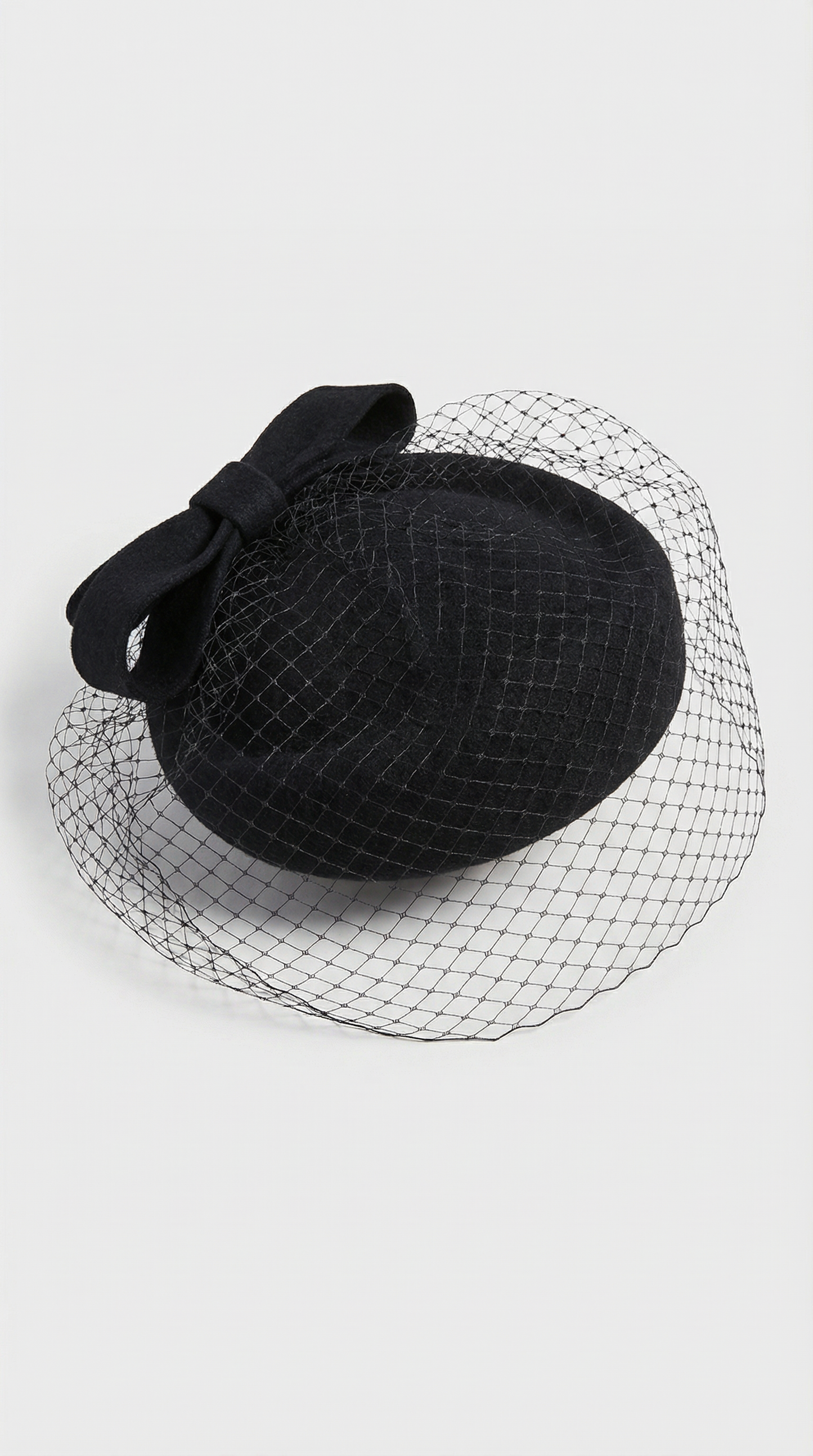 Velo - British Retro Wool Beret with Bow Veil