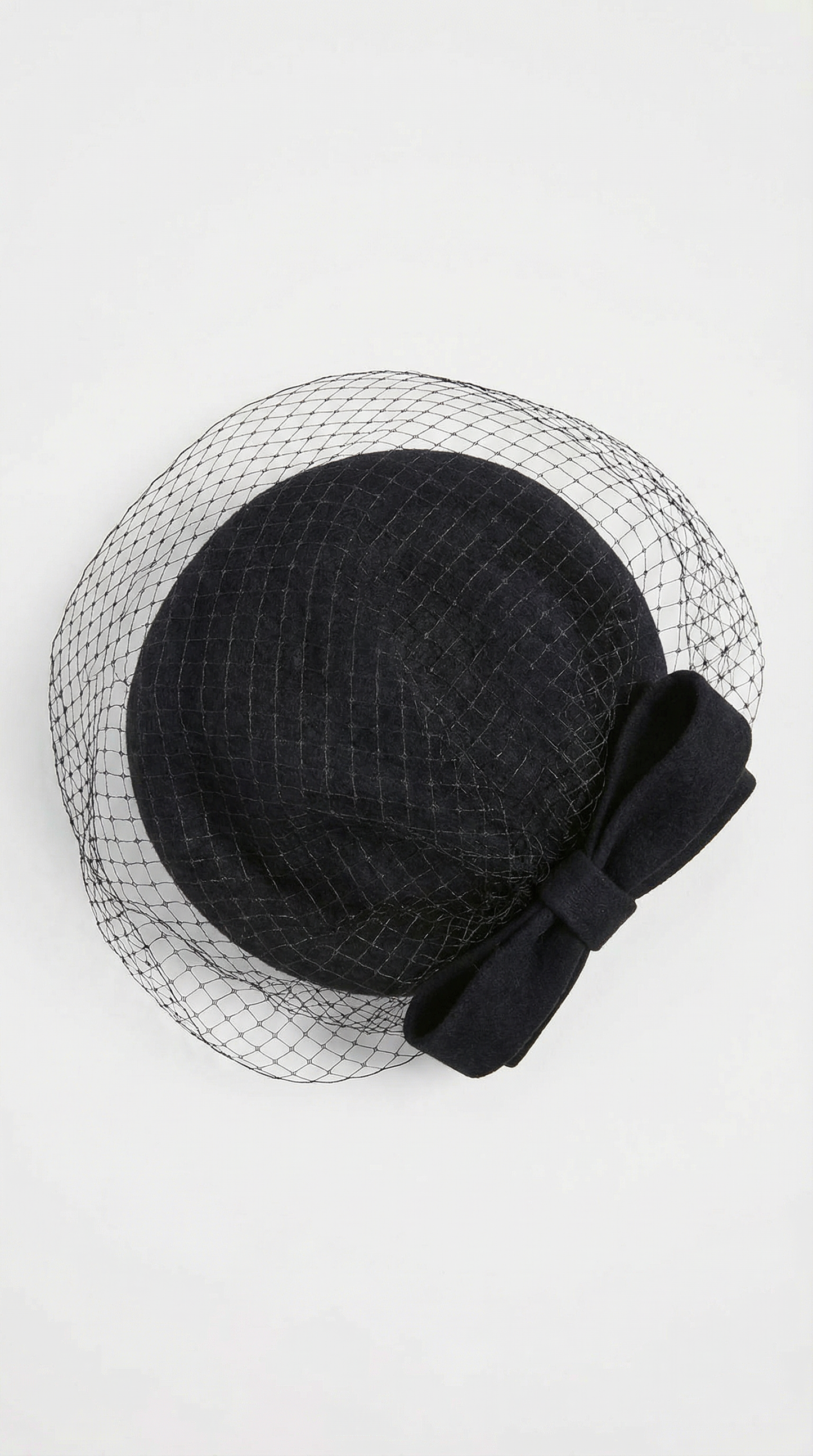 Velo - British Retro Wool Beret with Bow Veil