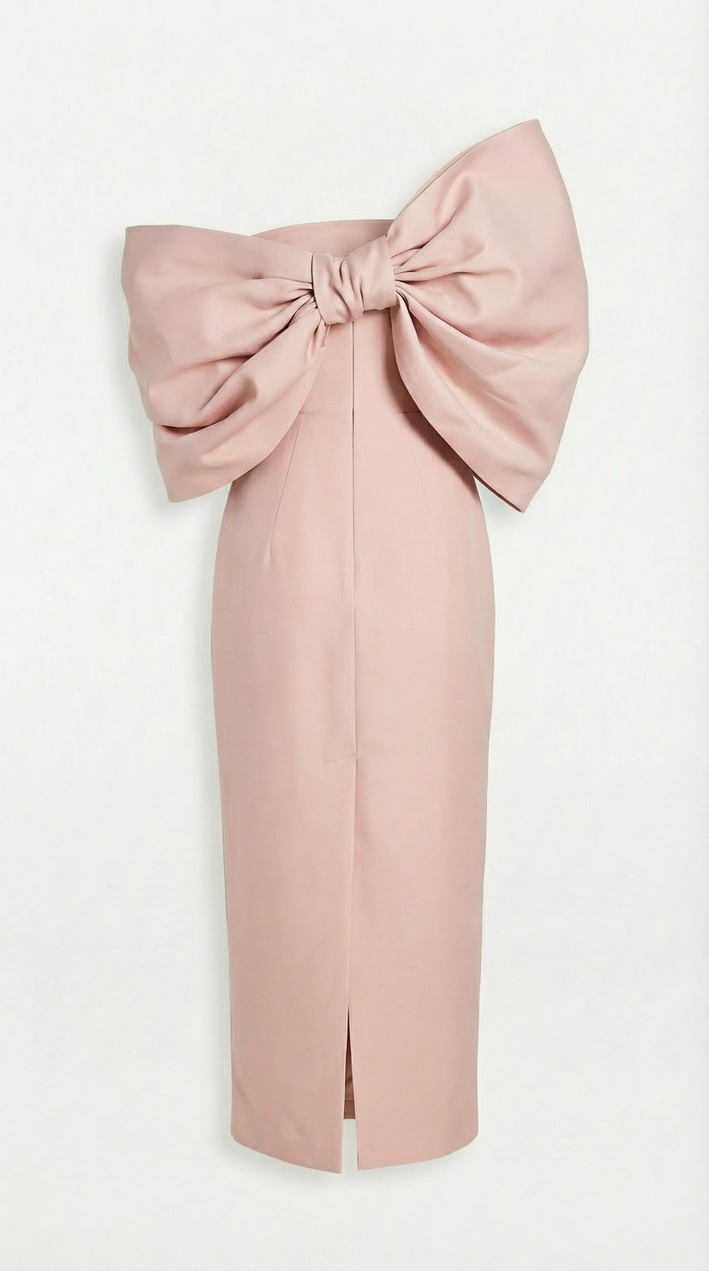 Modis - Sculptural Bow One-Shoulder Midi Dress Pink