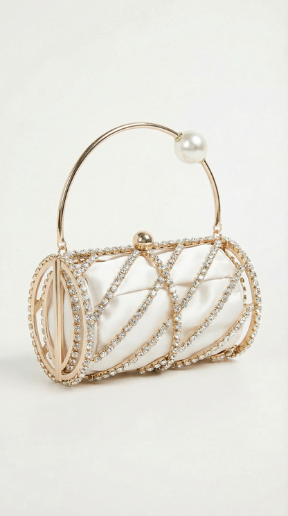 Celeste - Diamond-Encrusted Horizontal Barrel Clutch
