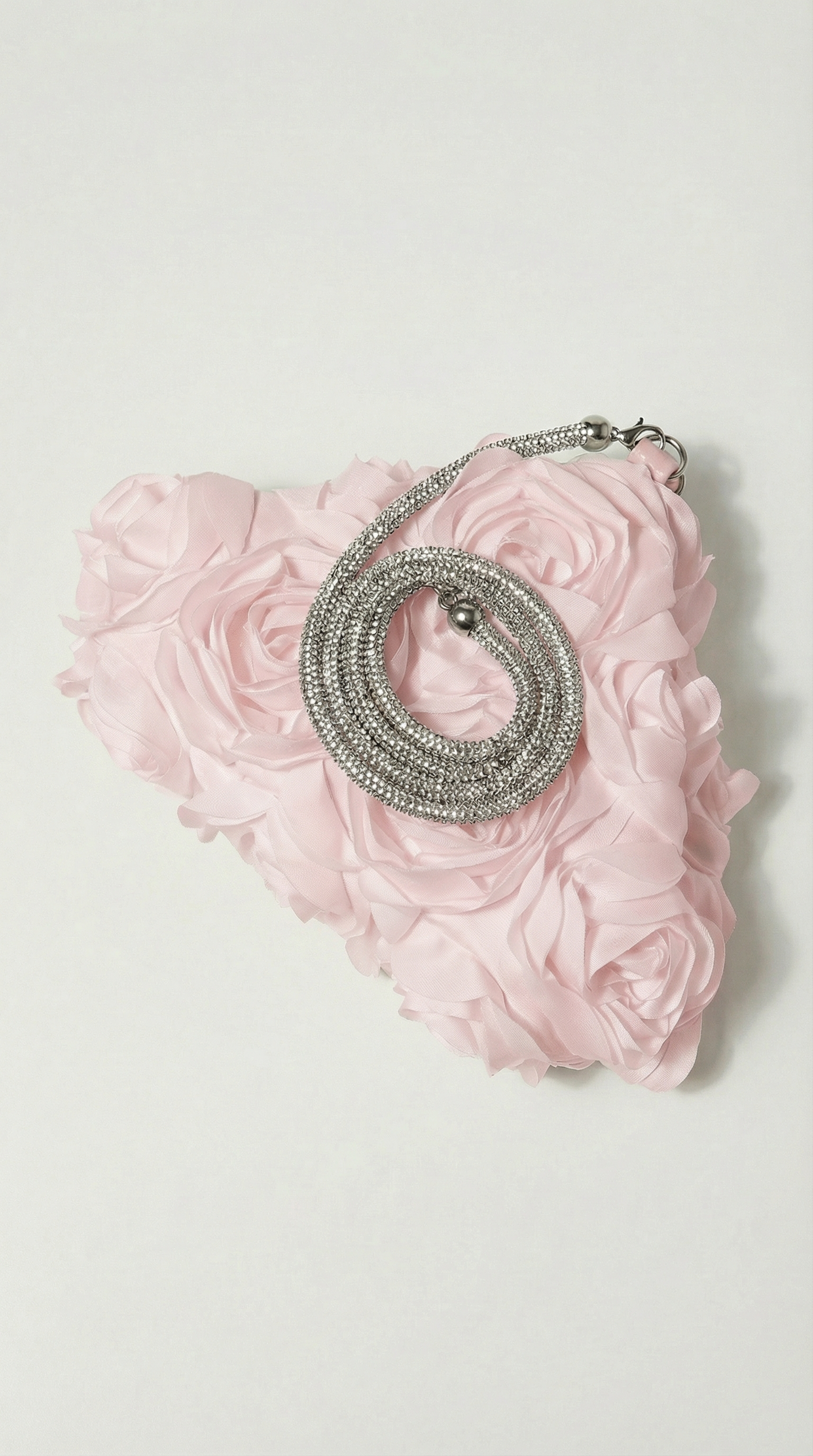 Isla - Romantic Floral Petal Evening Bag Pink