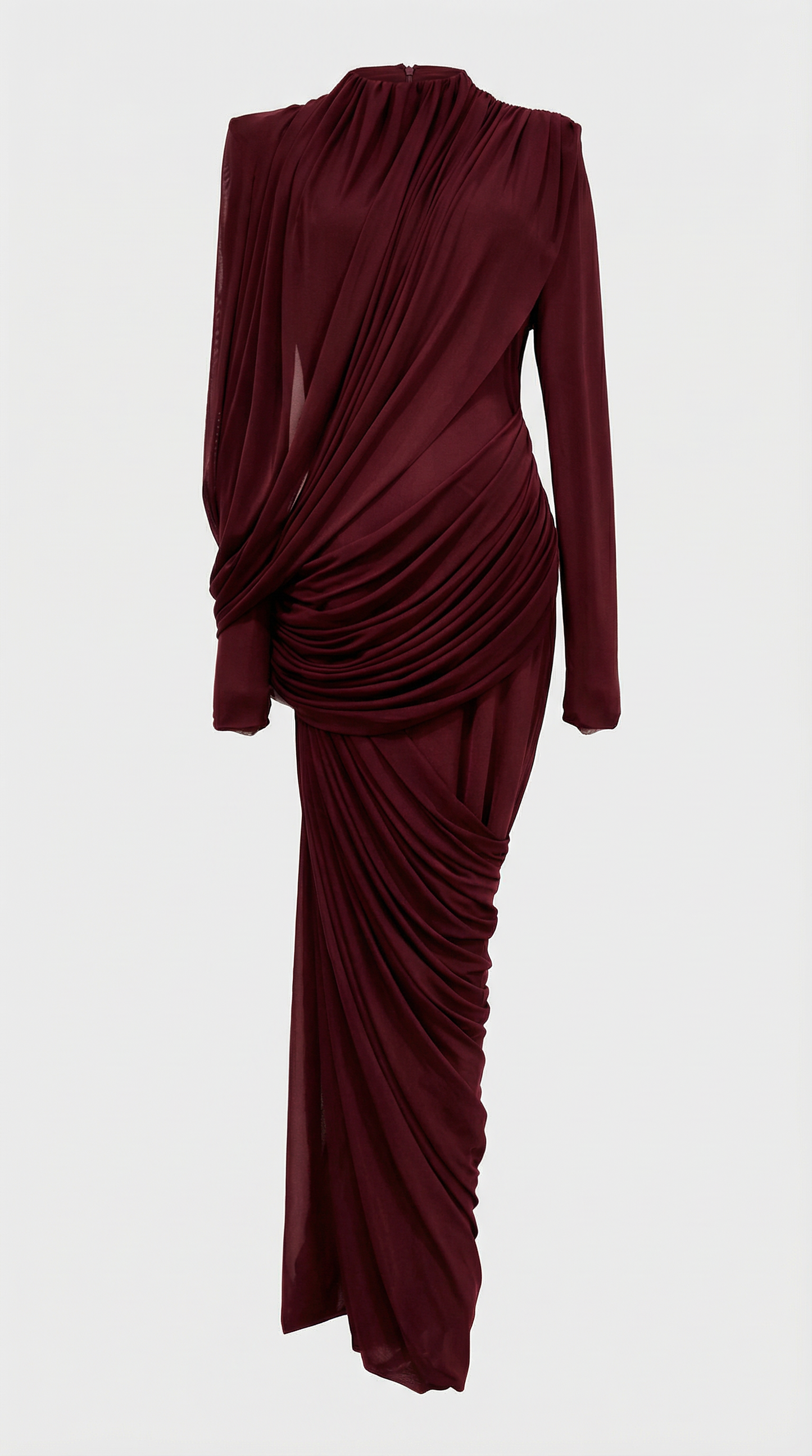 Naya - Elegant Vintage Spliced Ribbon Maxi Dress
