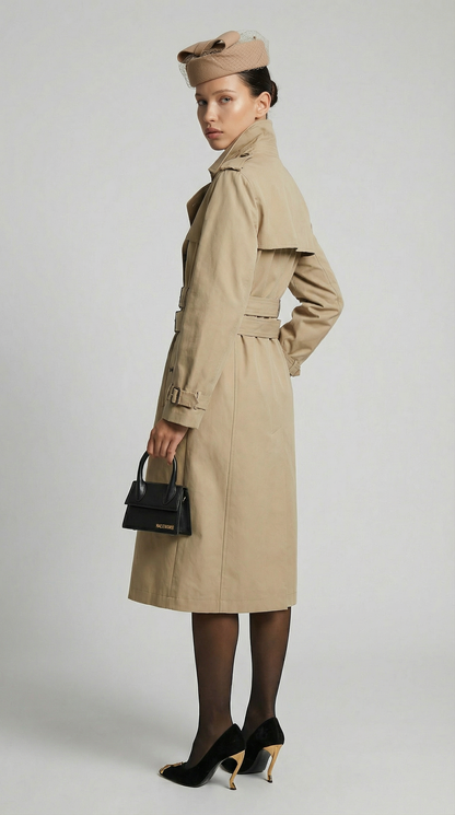 Luma - Double-belted Long & Loose Trench Coat