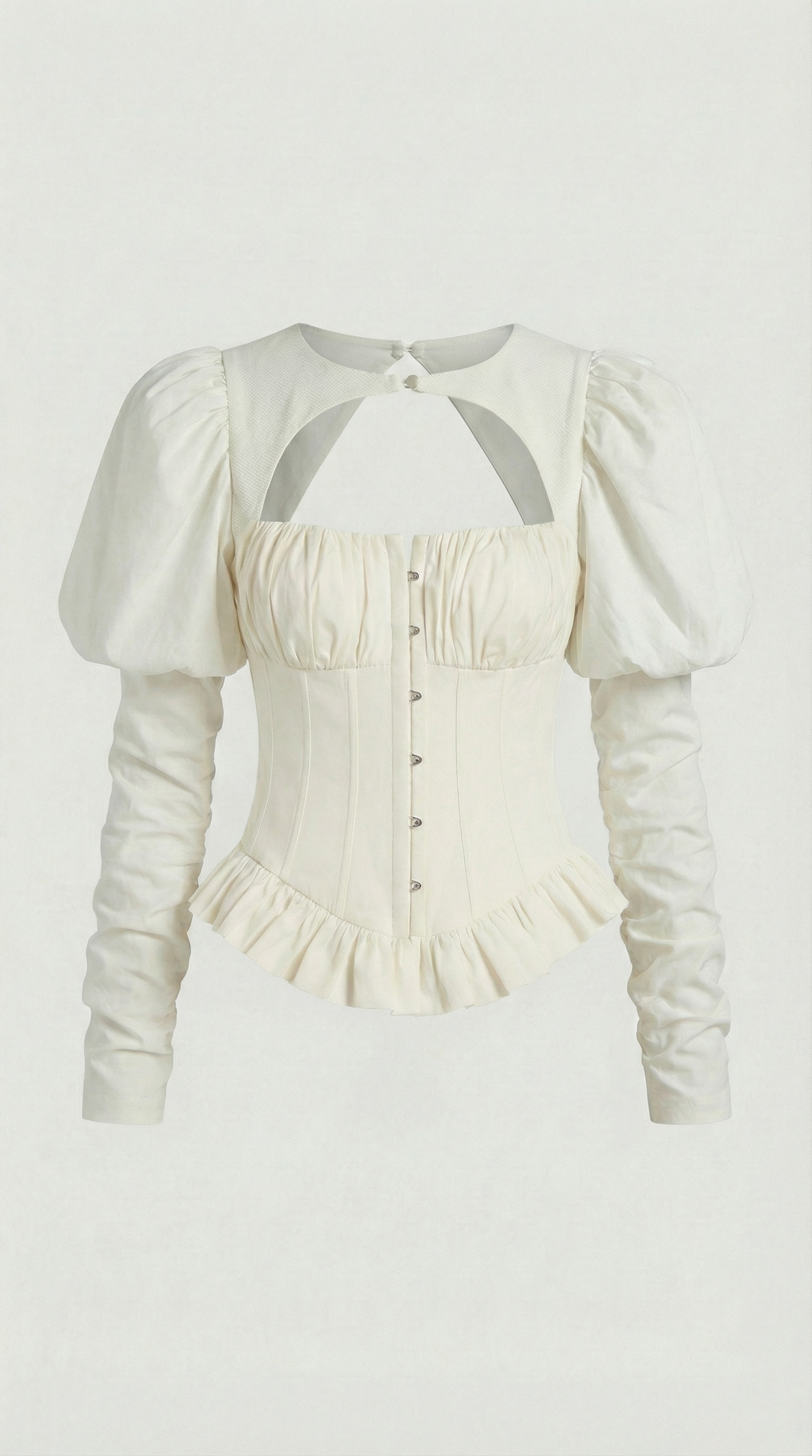 Noble - Chic Fishbone Pleated Corselet Top