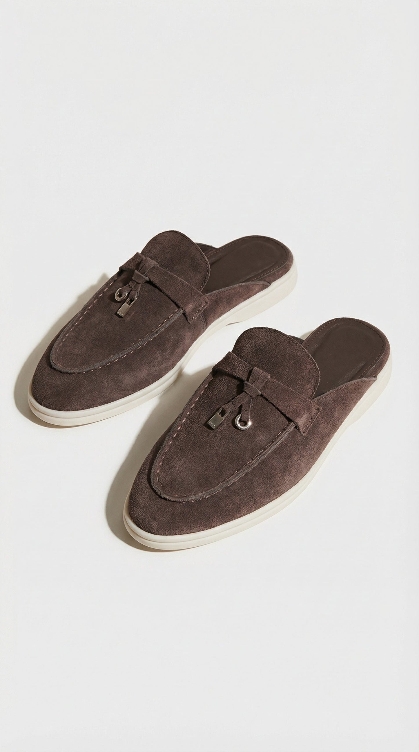 Sora - Natural Leather Slip-On Mules Brown