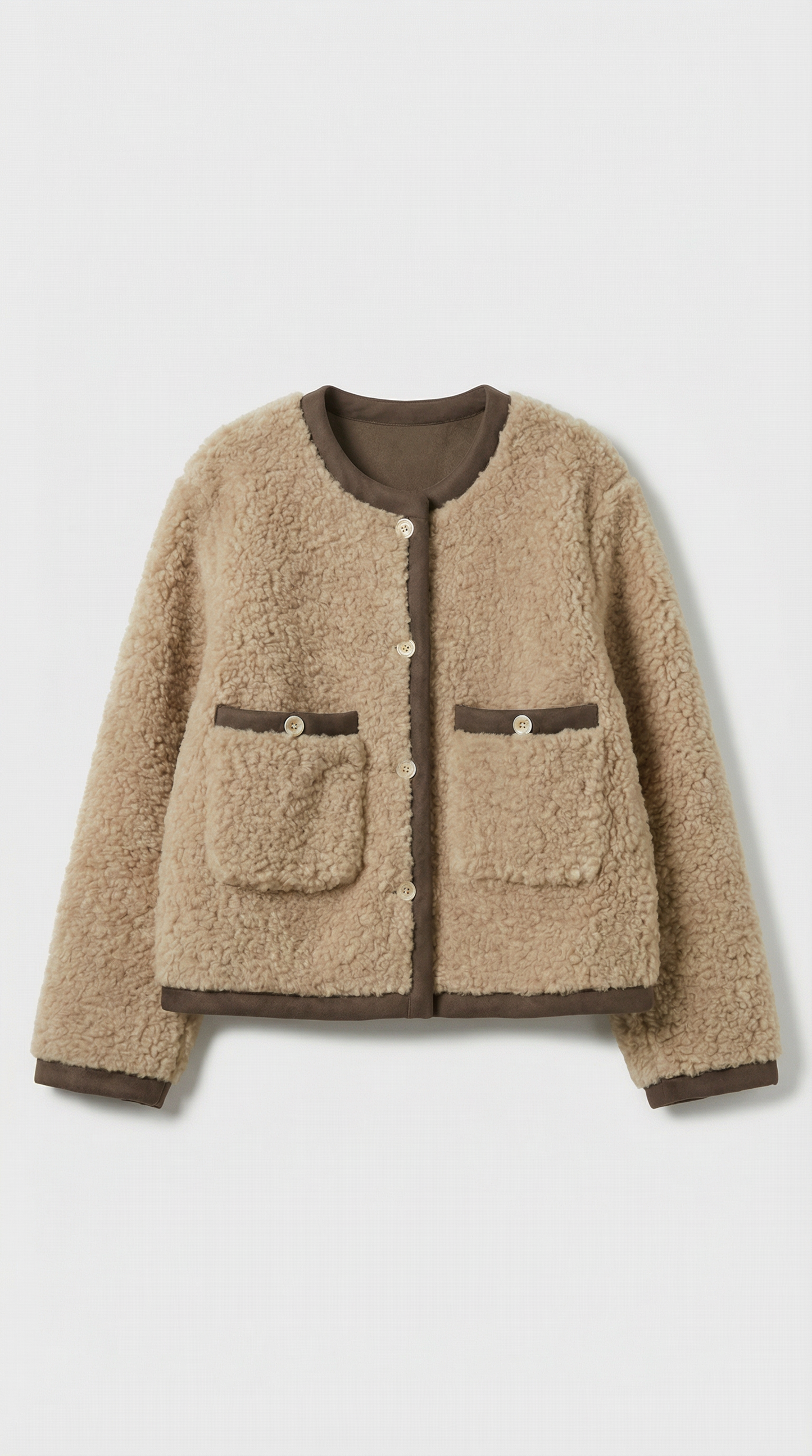 Mire - Vegan Fur Short Jacket Brown