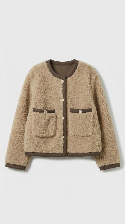 Mire - Vegan Fur Short Jacket Brown