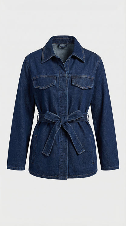 Tala - Vintage Loose Look Belted Denim Set