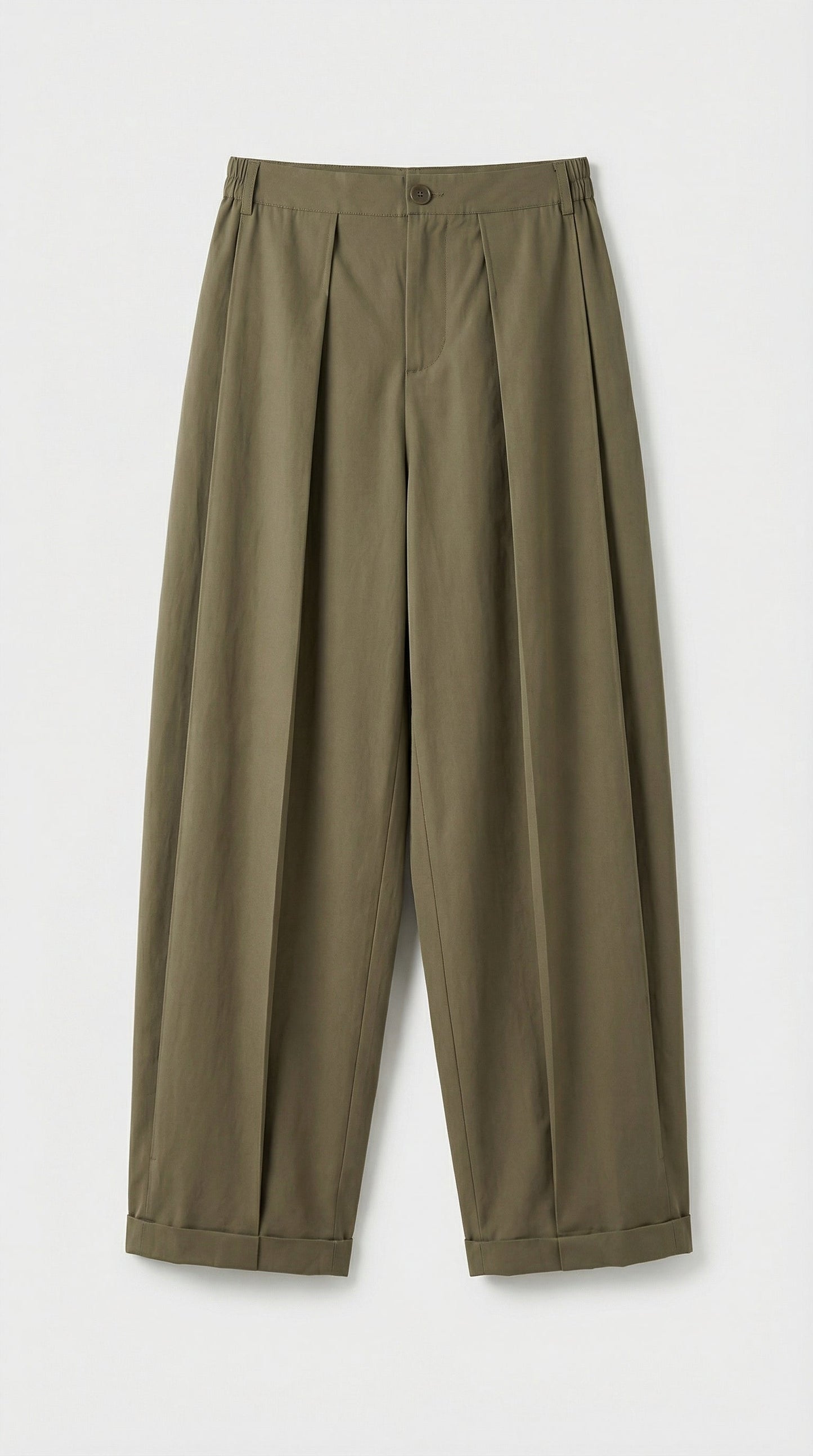 Nemi - High-Rise Flare Pants Green