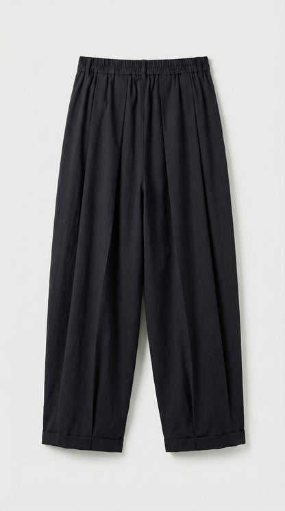 Nemi - High-Rise Flare Pants Black