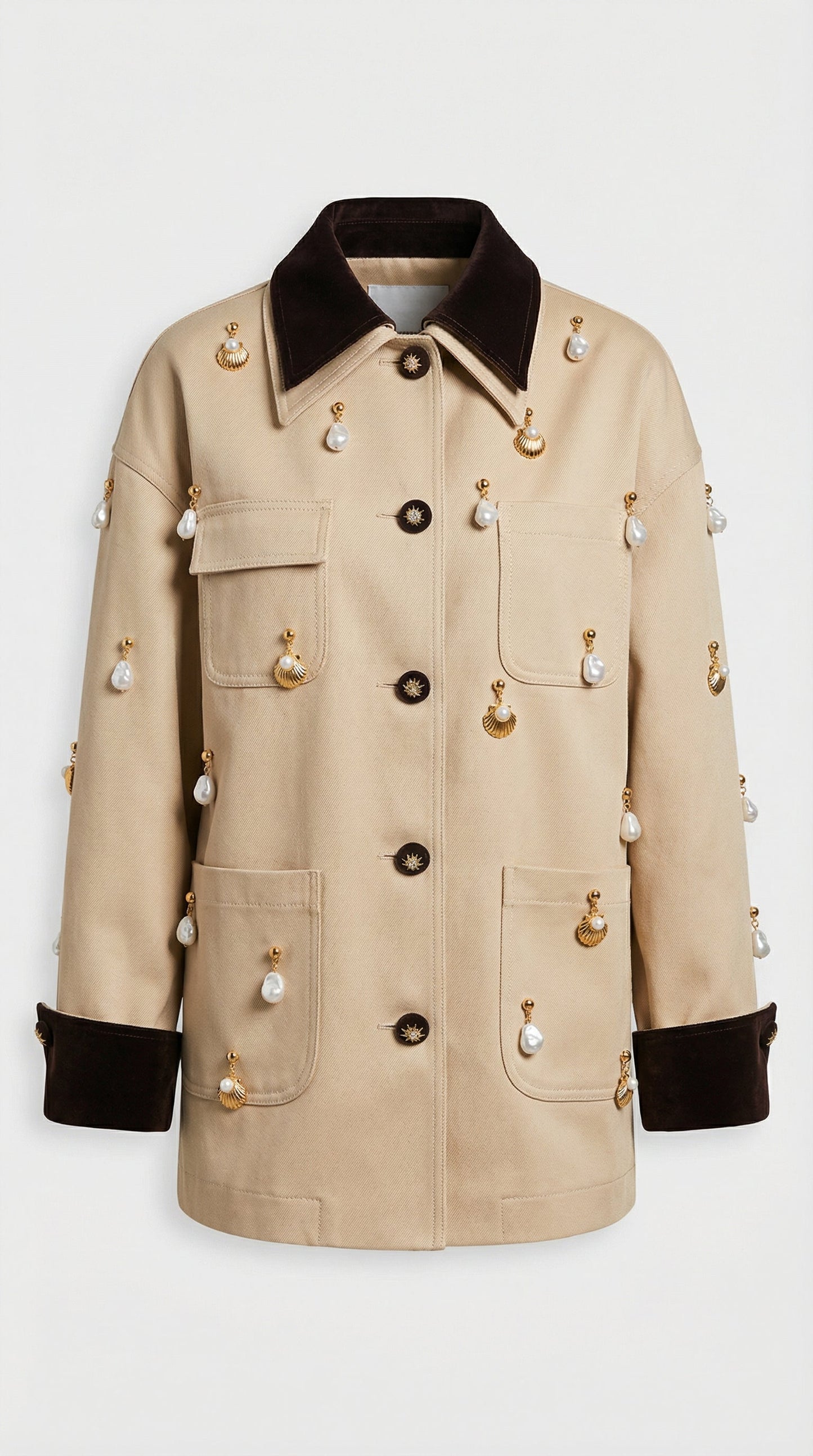 Veya - Pearl Embellished Contrast Jacket