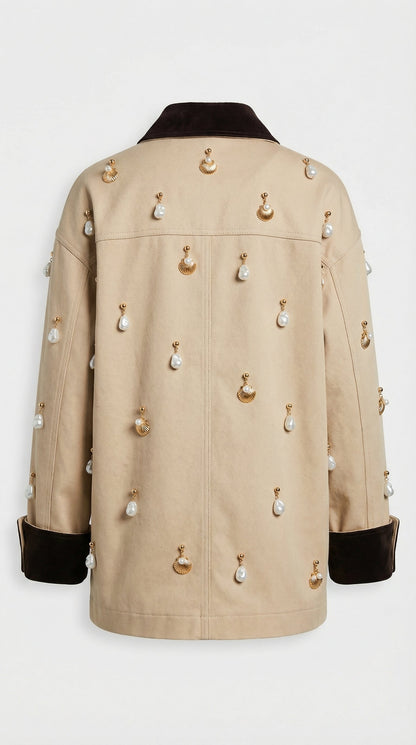 Veya - Pearl Embellished Contrast Jacket