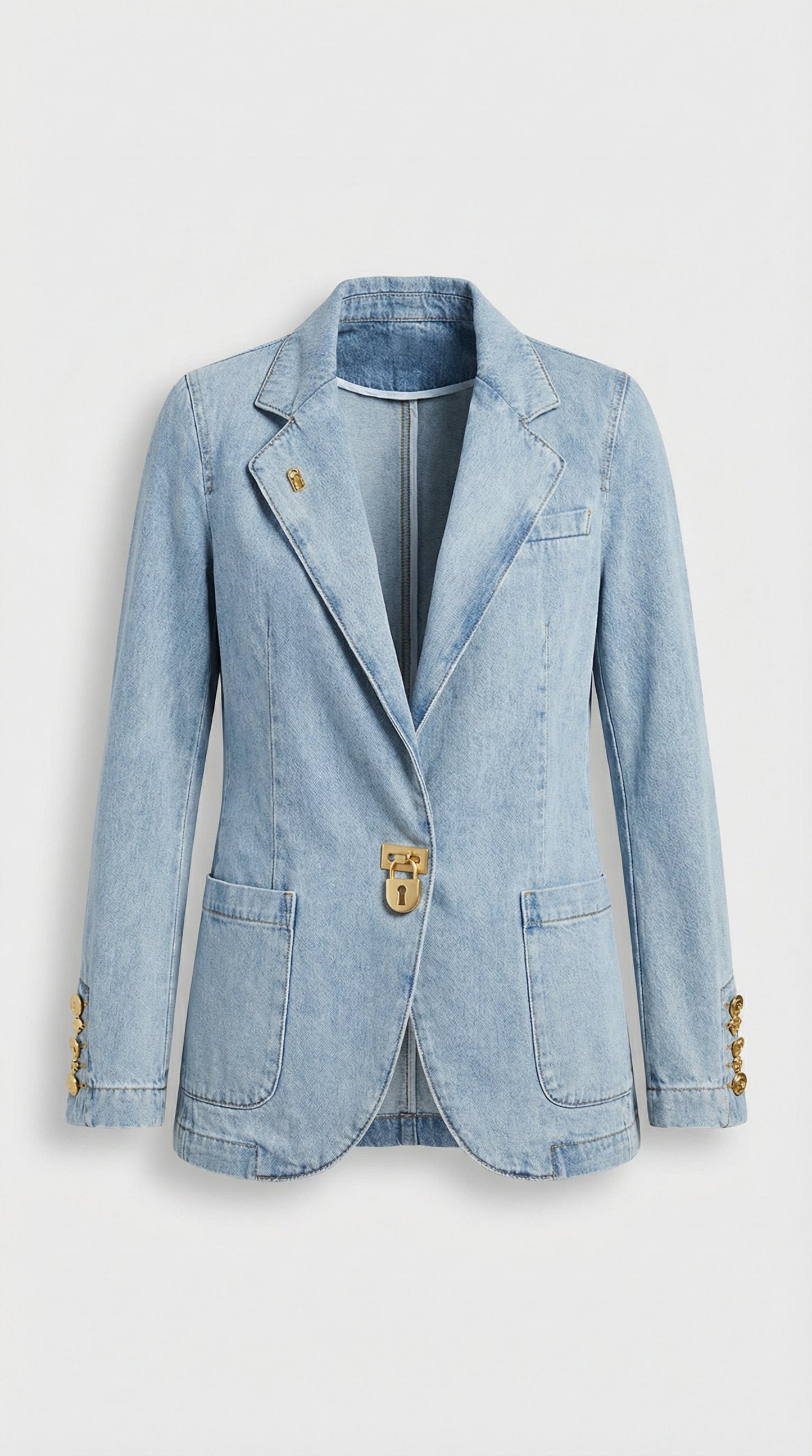 Lena - French Style Denim Blazer