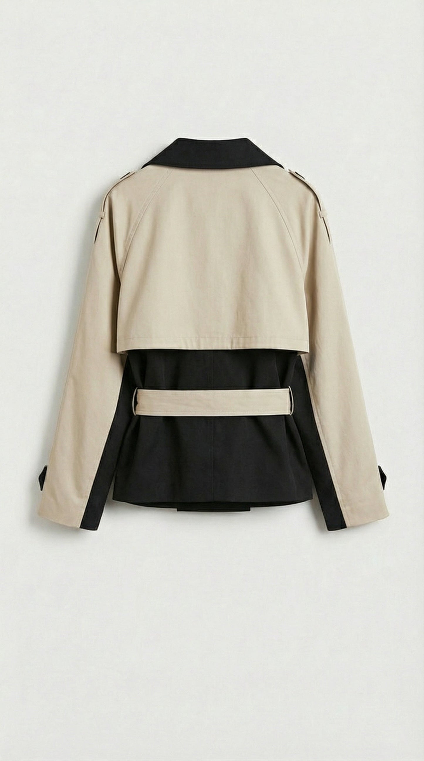 Ara - Contrasting Color Trench-Jacket