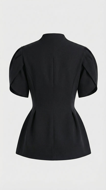Livo - Puff-Sleeve Black Set