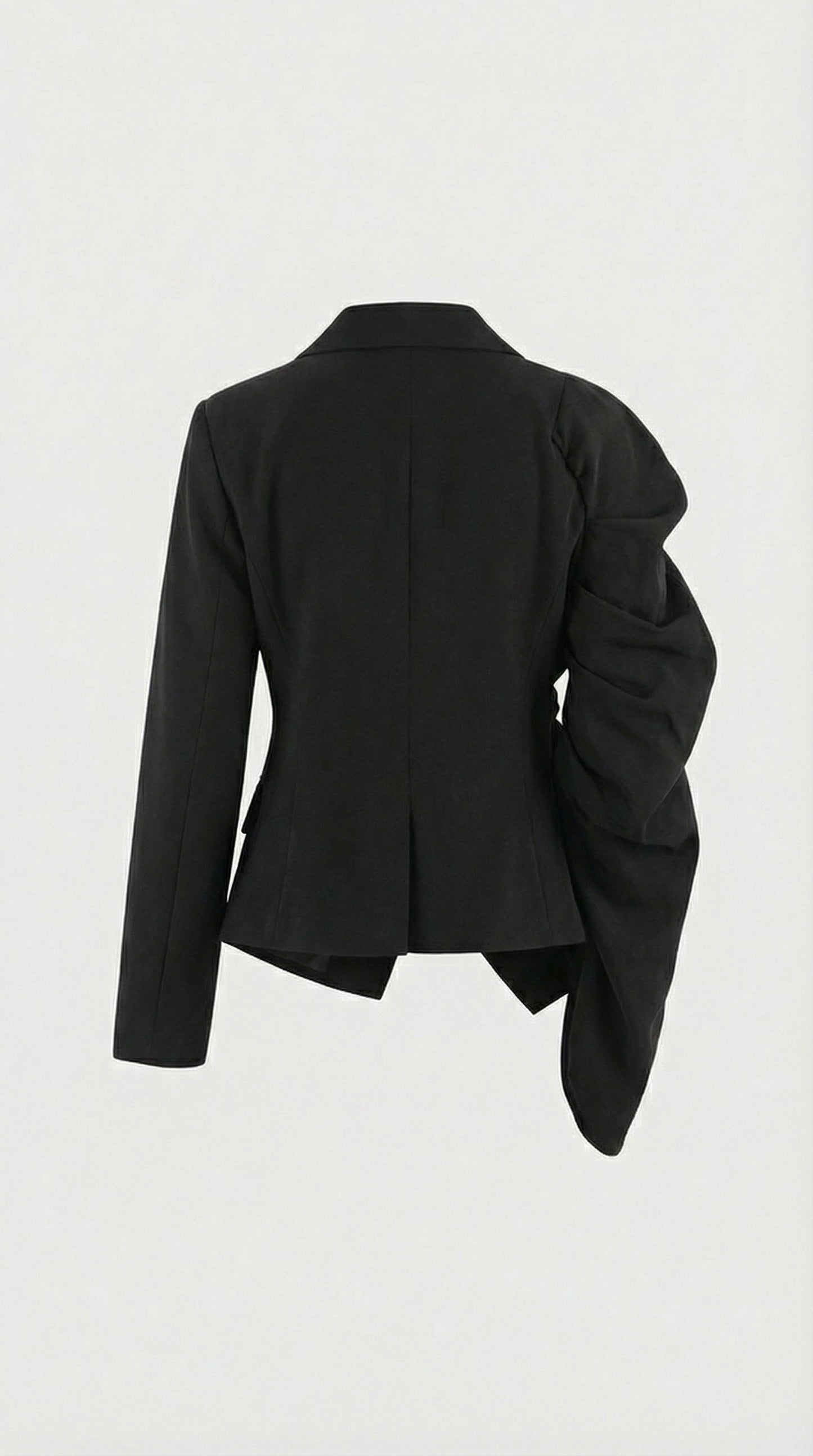 Aleva - Asymmetric Side-Gathered Blazer
