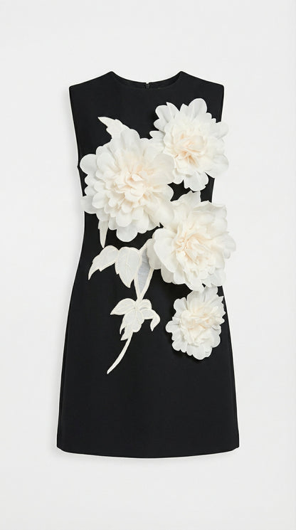Cava - Three-Dimensional Floral Mini-Dress