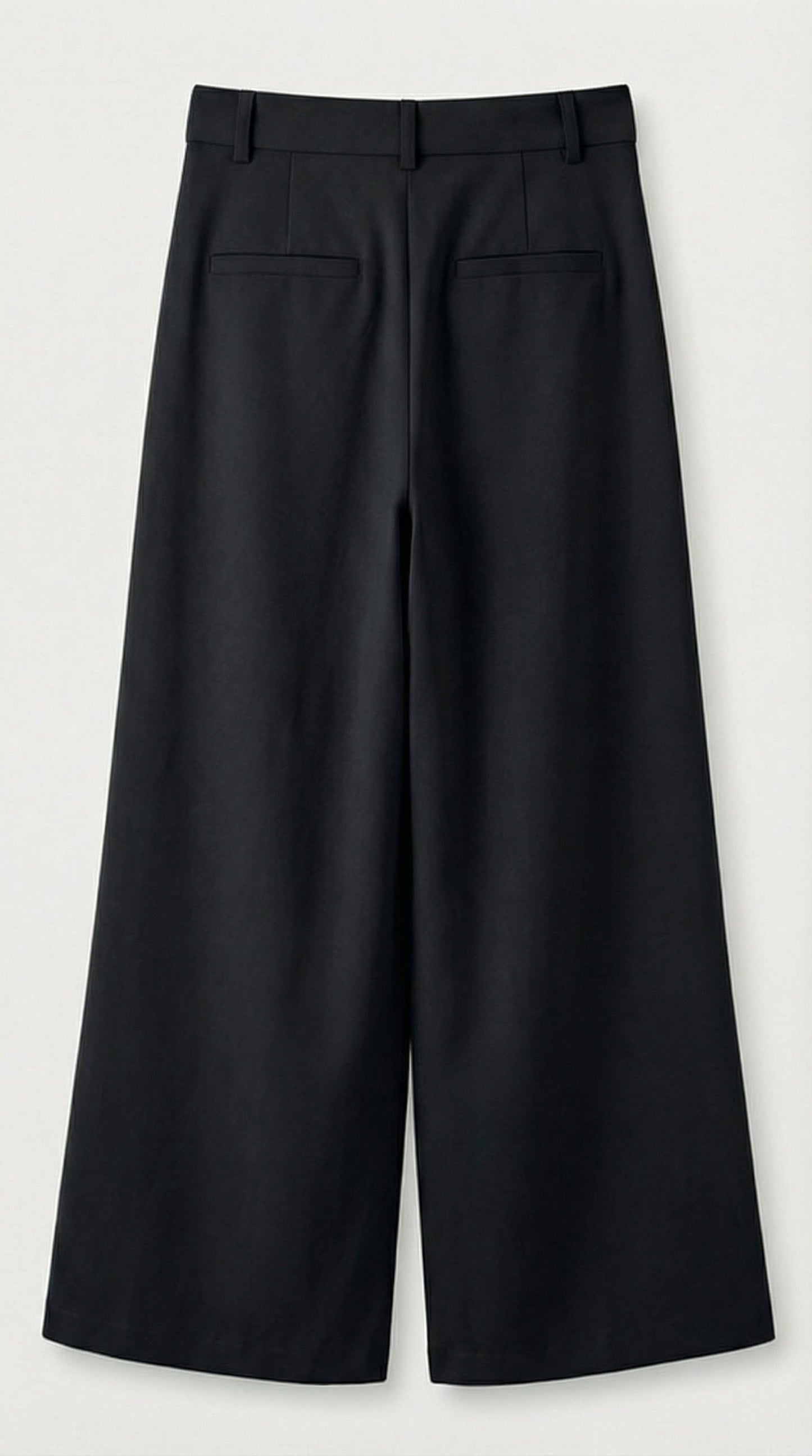 Nalo - Tie-Strap Pleated Wide-Legs Black