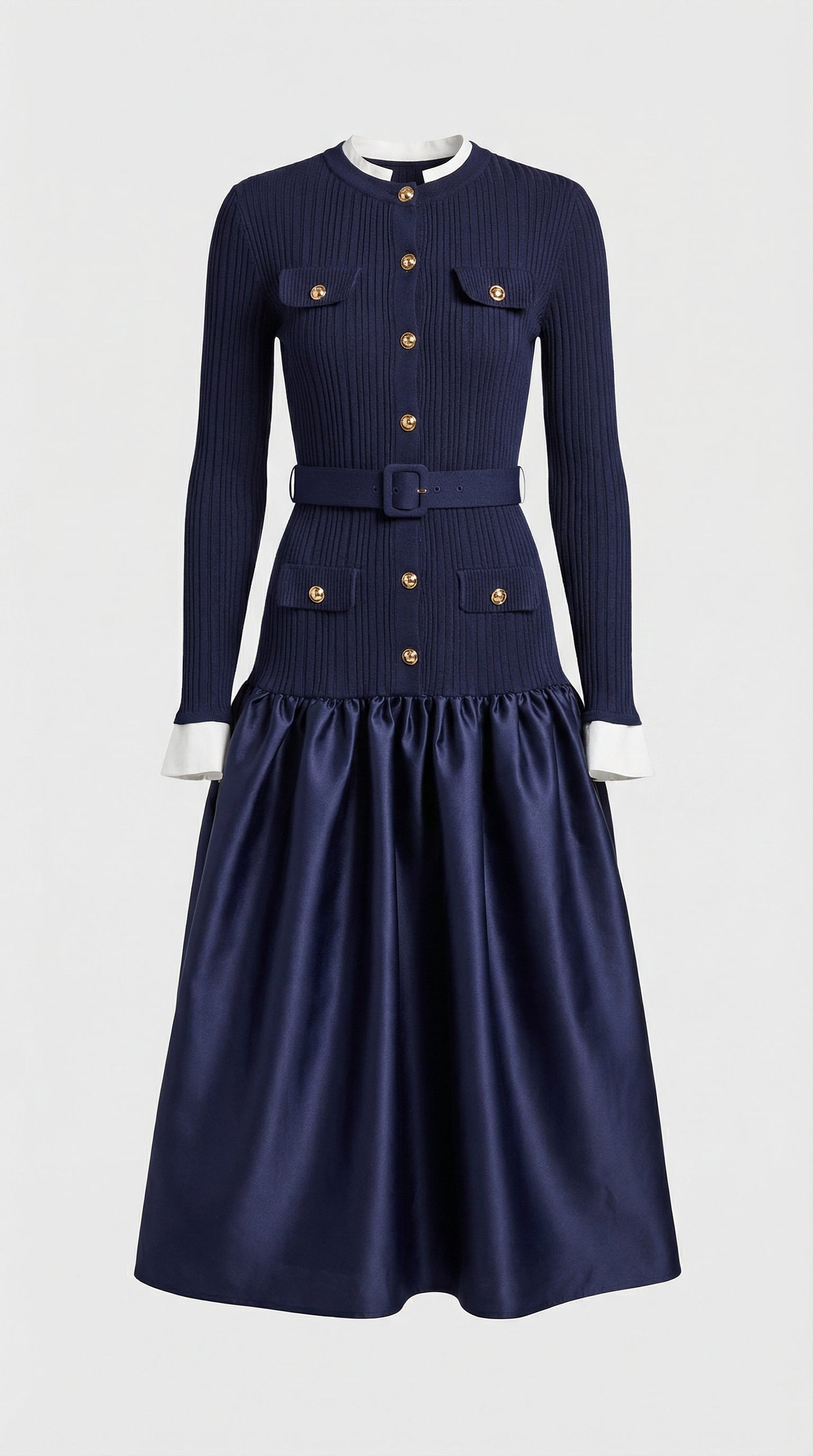 Lavi - French Style Spliced Chic Dress