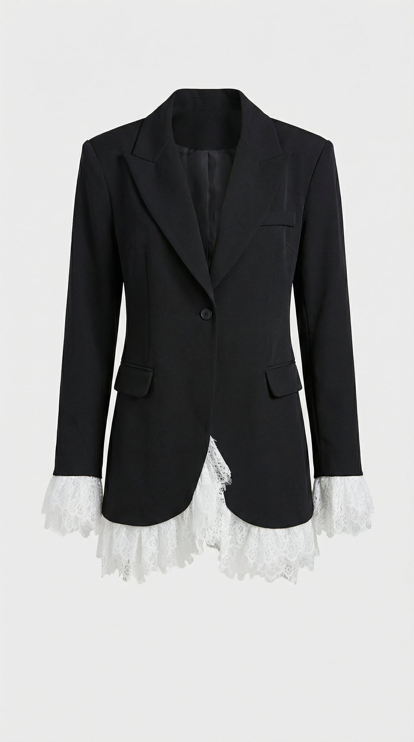 Era - Black Lace Spliced Blazer