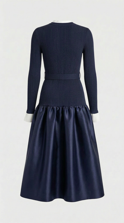 Lavi - French Style Spliced Chic Dress