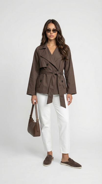 Miro - Lace-Up Long Sleeve Jacket