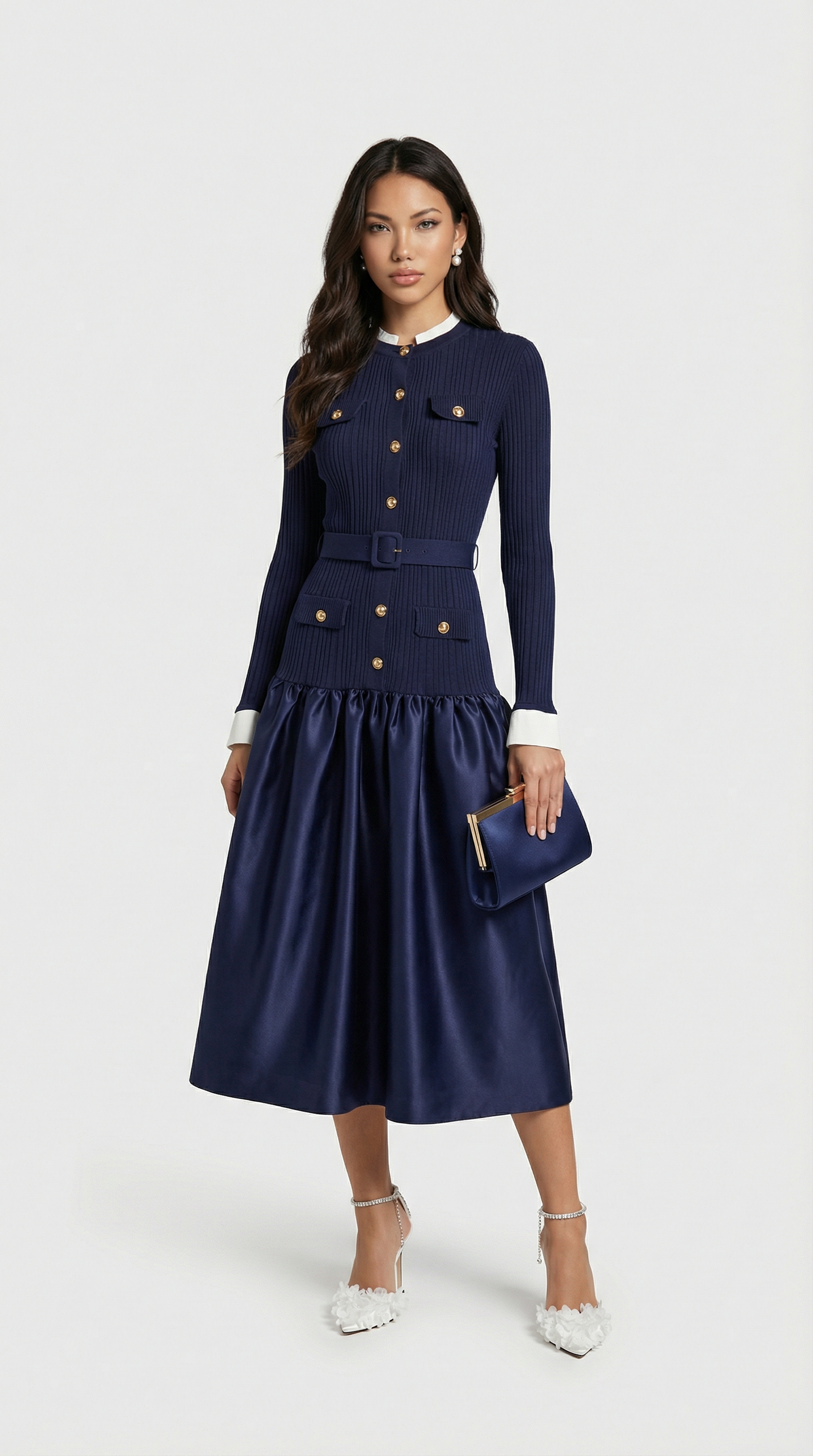 Lavi - French Style Spliced Chic Dress
