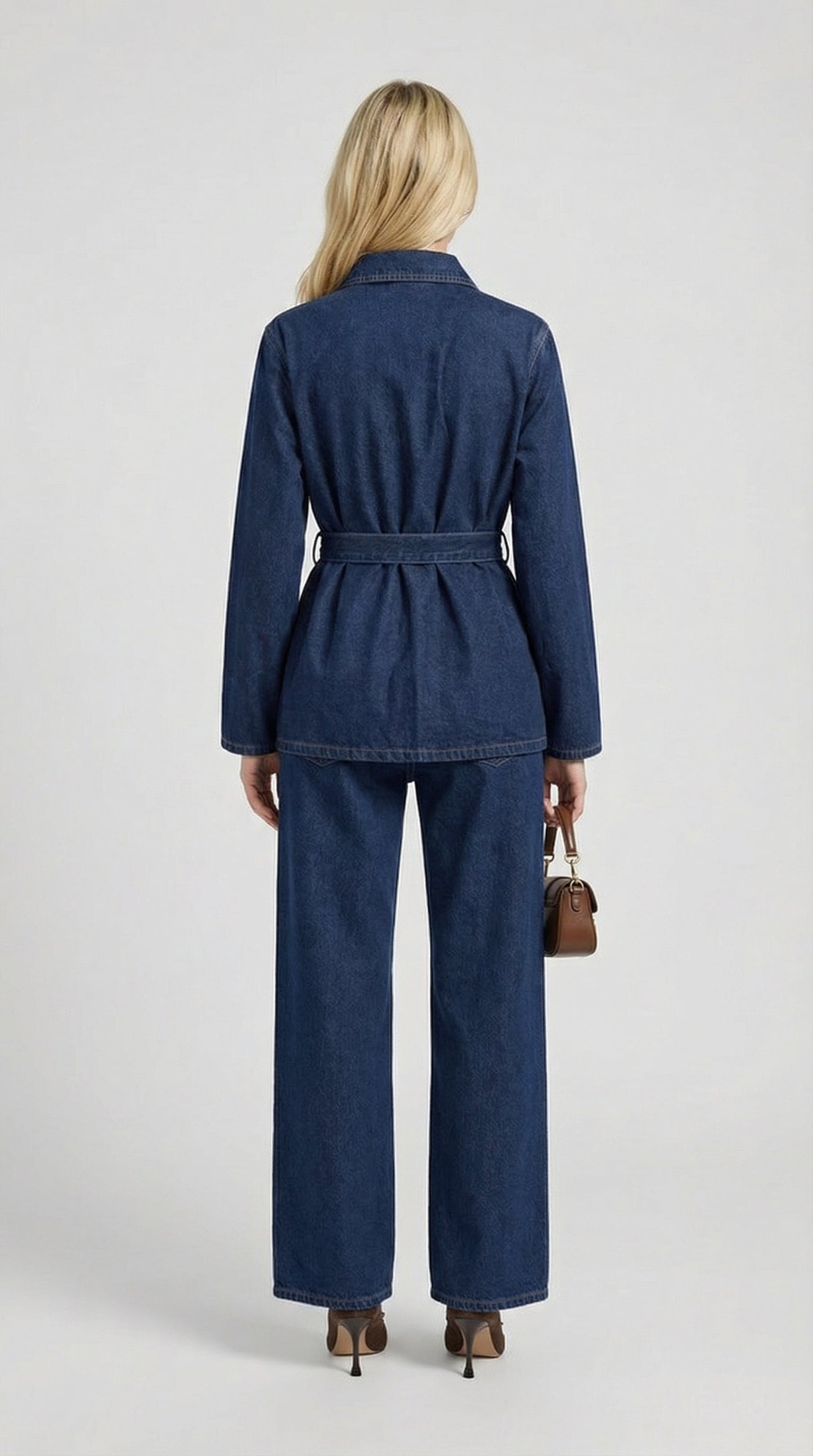 Tala - Vintage Loose Look Belted Denim Set