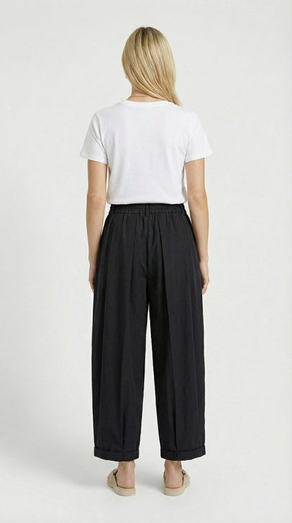 Nemi - High-Rise Flare Pants Black