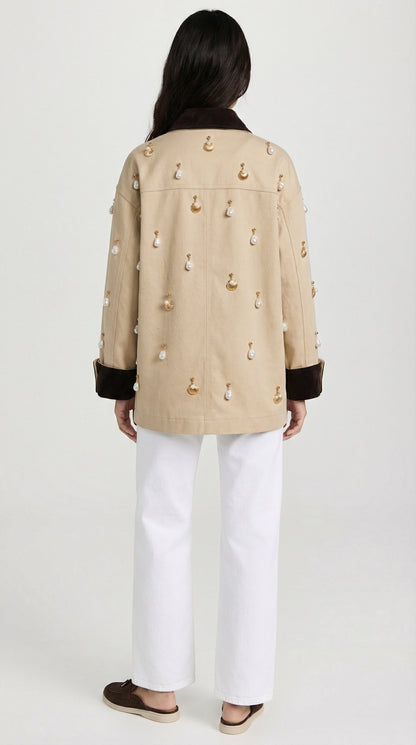 Veya - Pearl Embellished Contrast Jacket